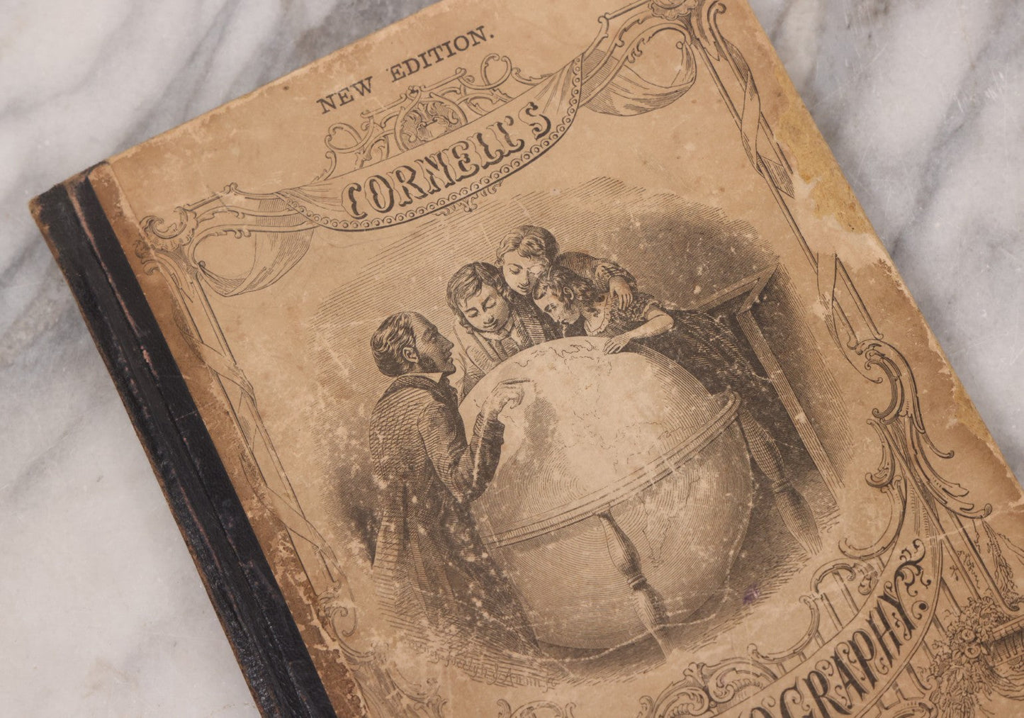 Lot 132 - "Cornell's Primary Geography" Antique Geography Book And Atlas By S.S. Cornell, Revised Edition, Published By D. Appleton And Company, New York, Circa 1875