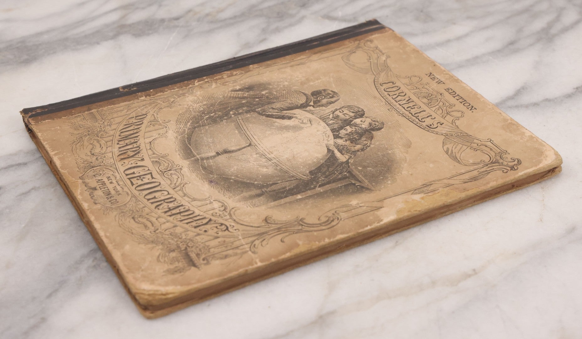 Lot 132 - "Cornell's Primary Geography" Antique Geography Book And Atlas By S.S. Cornell, Revised Edition, Published By D. Appleton And Company, New York, Circa 1875