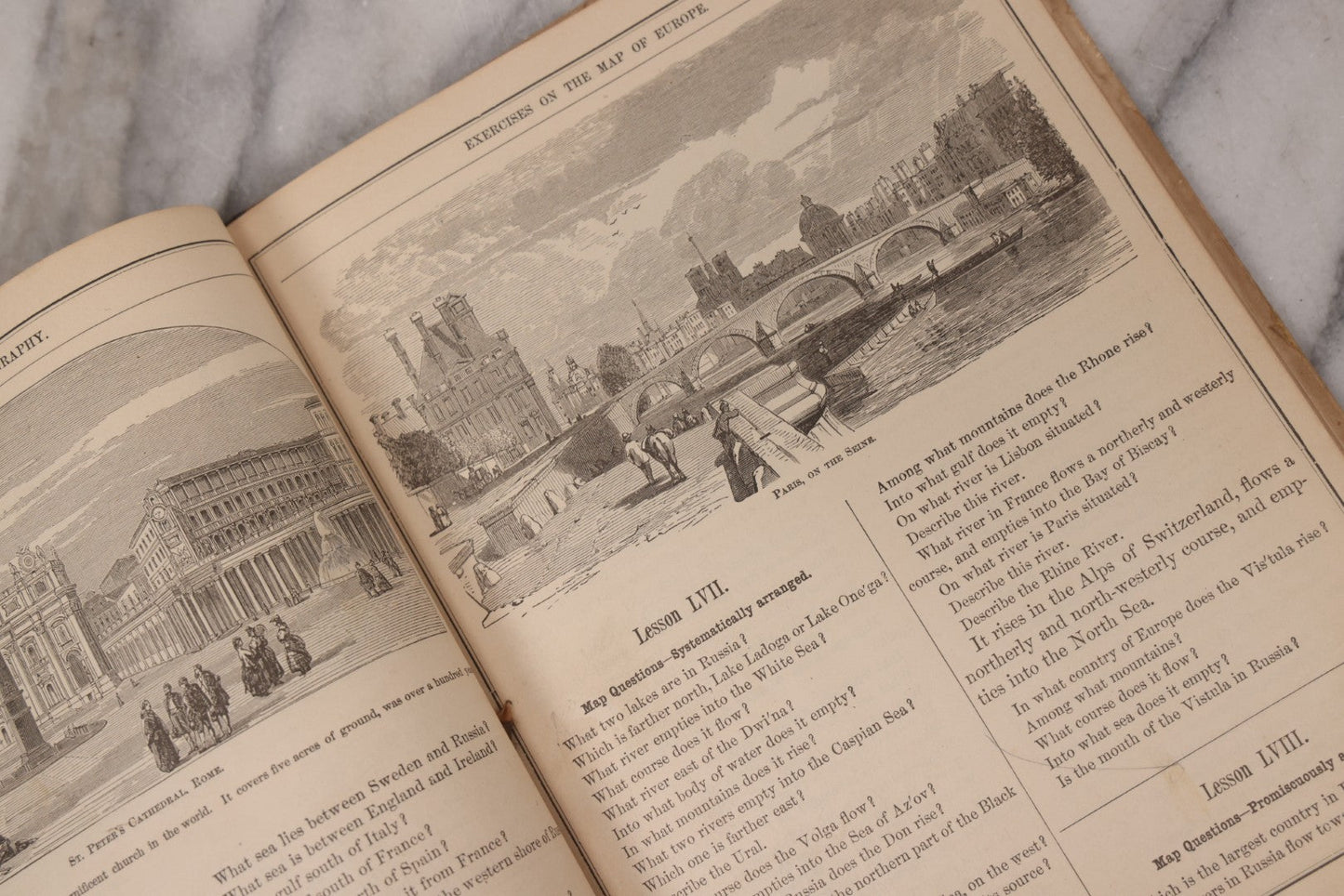Lot 132 - "Cornell's Primary Geography" Antique Geography Book And Atlas By S.S. Cornell, Revised Edition, Published By D. Appleton And Company, New York, Circa 1875