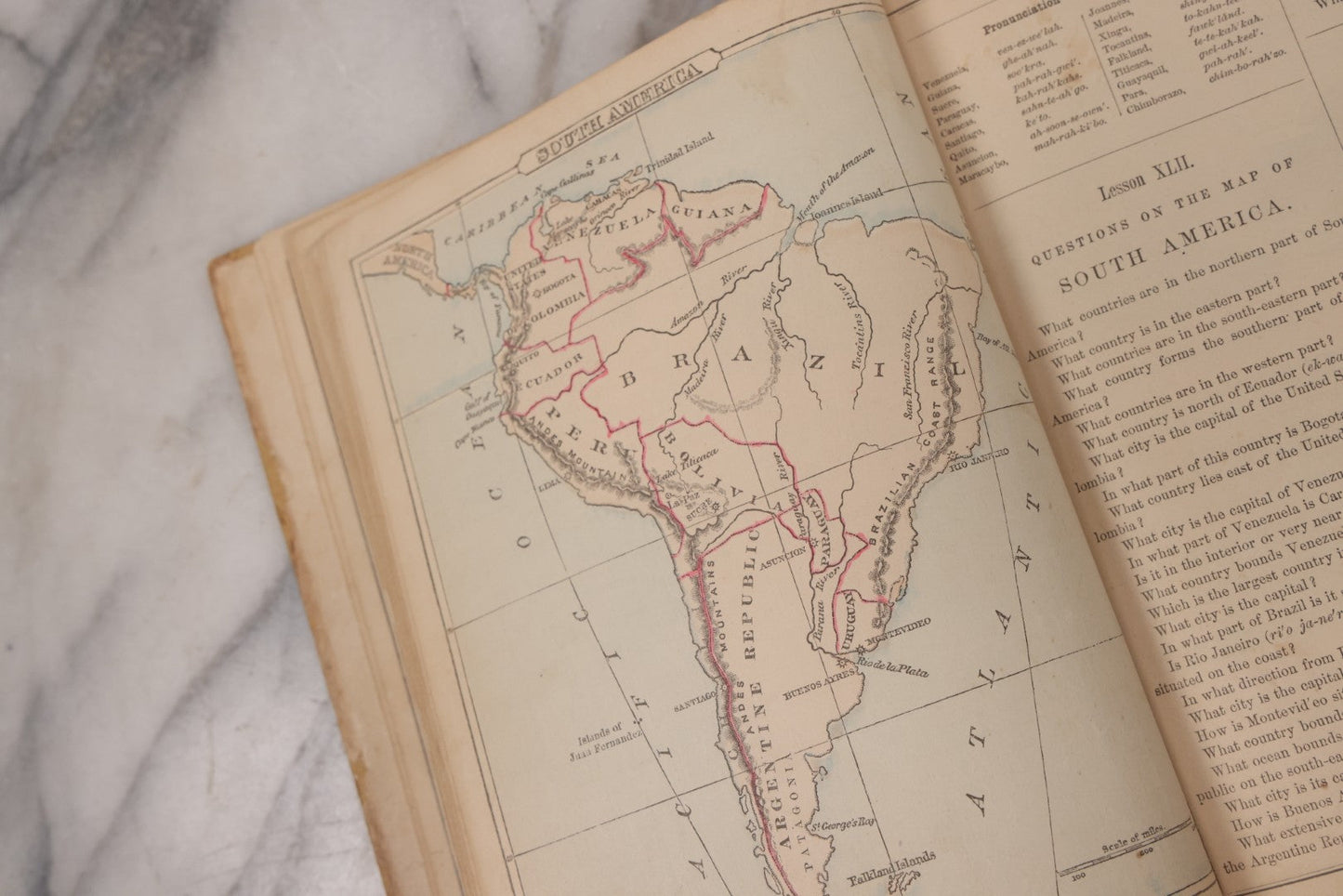 Lot 132 - "Cornell's Primary Geography" Antique Geography Book And Atlas By S.S. Cornell, Revised Edition, Published By D. Appleton And Company, New York, Circa 1875