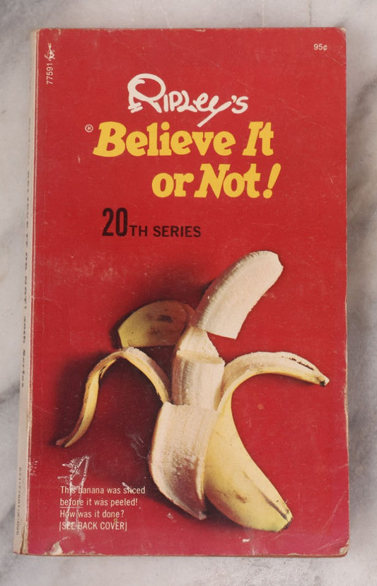 Lot 136 - Ripley's "Believe It Or Not!" Vintage Profusely Illustrated Trivia Book, 20th Series, Published By Pocket Books, New York, Dec. 1972