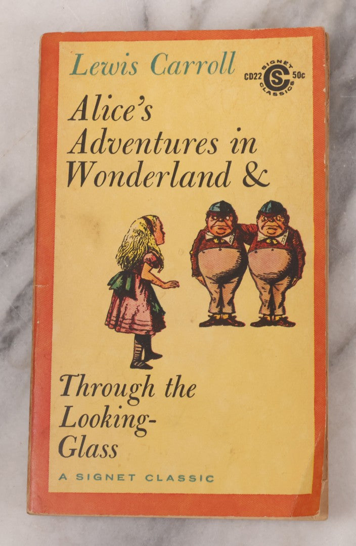 Lot 137 - "Alice's Adventures In Wonderland" & "Through The Looking Glass" Vintage Illustrated Paperback By Lewis Carroll, Published By Signet Classics, New York, 1960