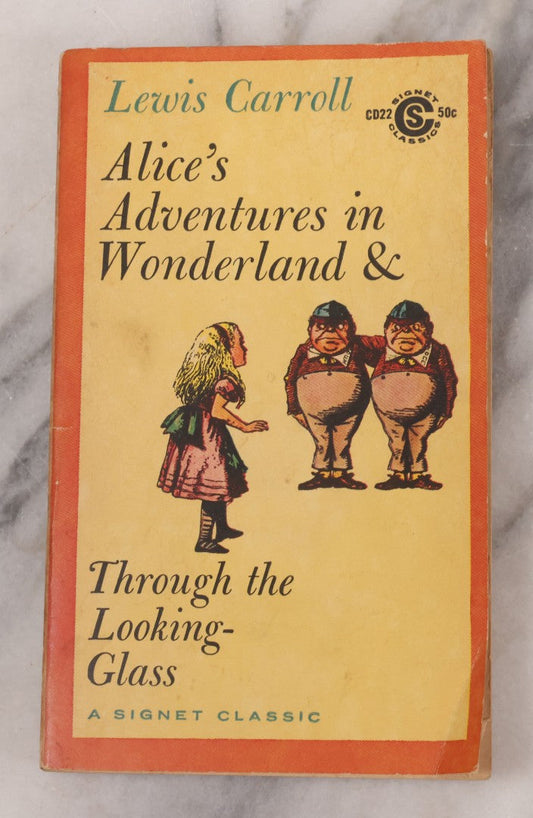 Lot 137 - "Alice's Adventures In Wonderland" & "Through The Looking Glass" Vintage Illustrated Paperback By Lewis Carroll, Published By Signet Classics, New York, 1960