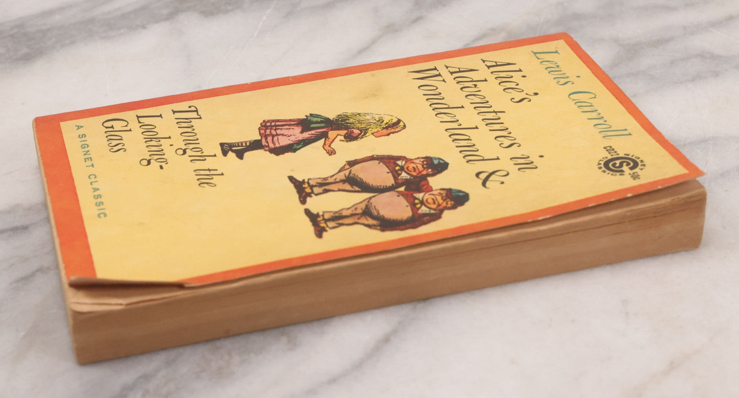 Lot 137 - "Alice's Adventures In Wonderland" & "Through The Looking Glass" Vintage Illustrated Paperback By Lewis Carroll, Published By Signet Classics, New York, 1960