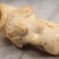 Lot 009 - Vintage Meerschaum Pipe Bowl In Carved Decorative Nude Female Form With Arms Over Head, Straddling Pipe Bowl, Legs Bent Behind Body, Missing Pipe Stem Attachment