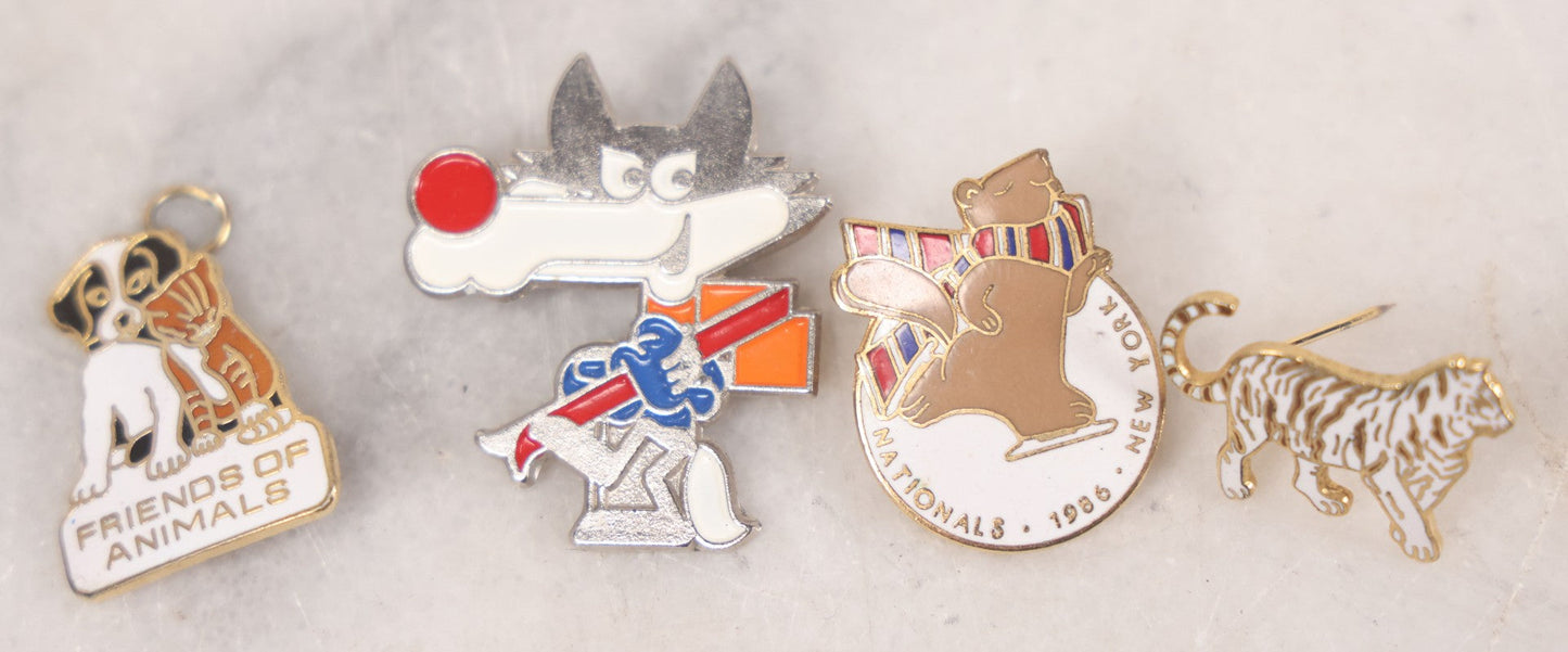 Lot 037 - Grouping Of 85+ Vintage And Modern Pins Including Winter Sports, Skiing, Figure Skating, Racing, Golf, Aviation, And Broadcasting, With Examples From A.B.C., N.B.C., And Several In Sterling Silver