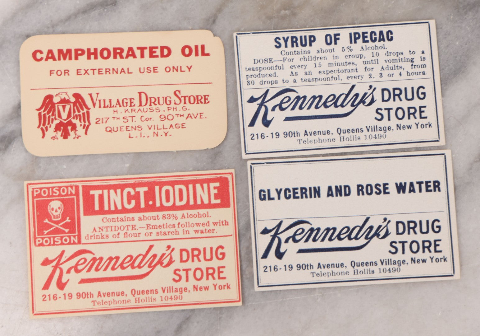 Lot 049 - Grouping Of Ten Antique Apothecary And Pharmacy Ephemera Items Including Carter's Iron Pills, Hood's Vegetable Pills, And Melvin's Cough Syrup And Other Trade Cards, With Four Unused Paper Labels