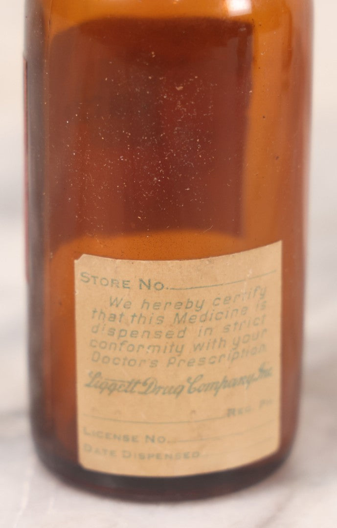 Lot 069 - Grouping Of Six Antique Poison Bottles Including Amber With Crosshatch Poison Ribs, Eli Lilly & Co. Diamond Antiseptics, Clear Chinum Arsenate With Eimer & Amend Lid, East Rock Pharmacy New Haven, And Liggett's Springfield, Ma