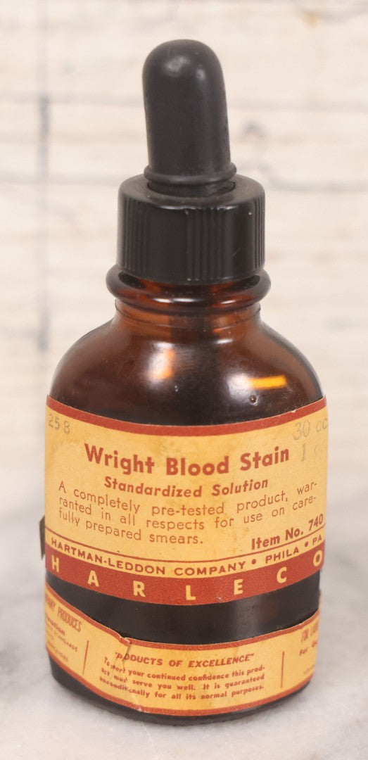 Lot 071 - Grouping Of Six Antique And Vintage Bottles Including Camphorated Oil From Small's Pharmacy, Stonington, Maine, Oil Of Bergamot From Bixby & Co., Montpelier, Vermont, Wright Blood Stain From Hartman Leddon Co., Philadelphia, And Others