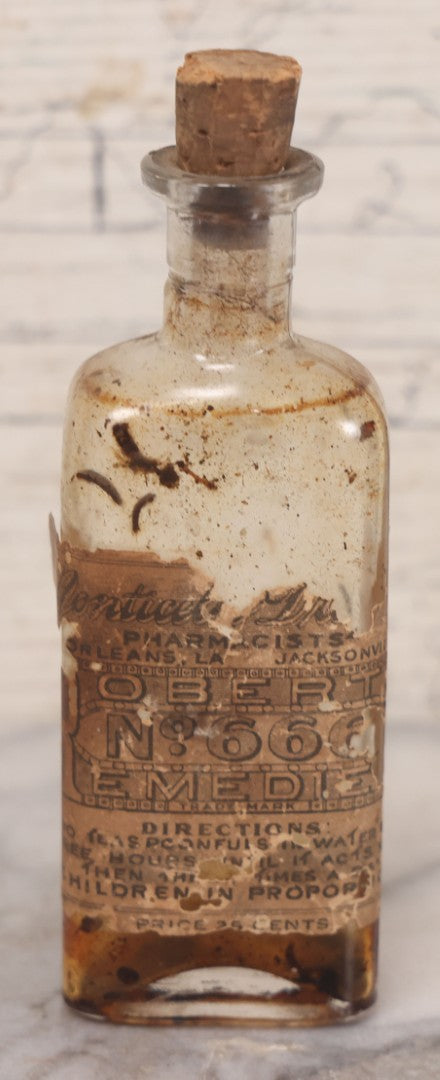 Lot 072 - Grouping Of Six Antique Bottles Including Donovan's Solution From Gilman Brother Inc., Boston, Mercury Chalk From James E. Signorelli, Everett, Massachusetts, Calabar Bean Extract From John Wyeth & Brother, Philadelphia, And Others