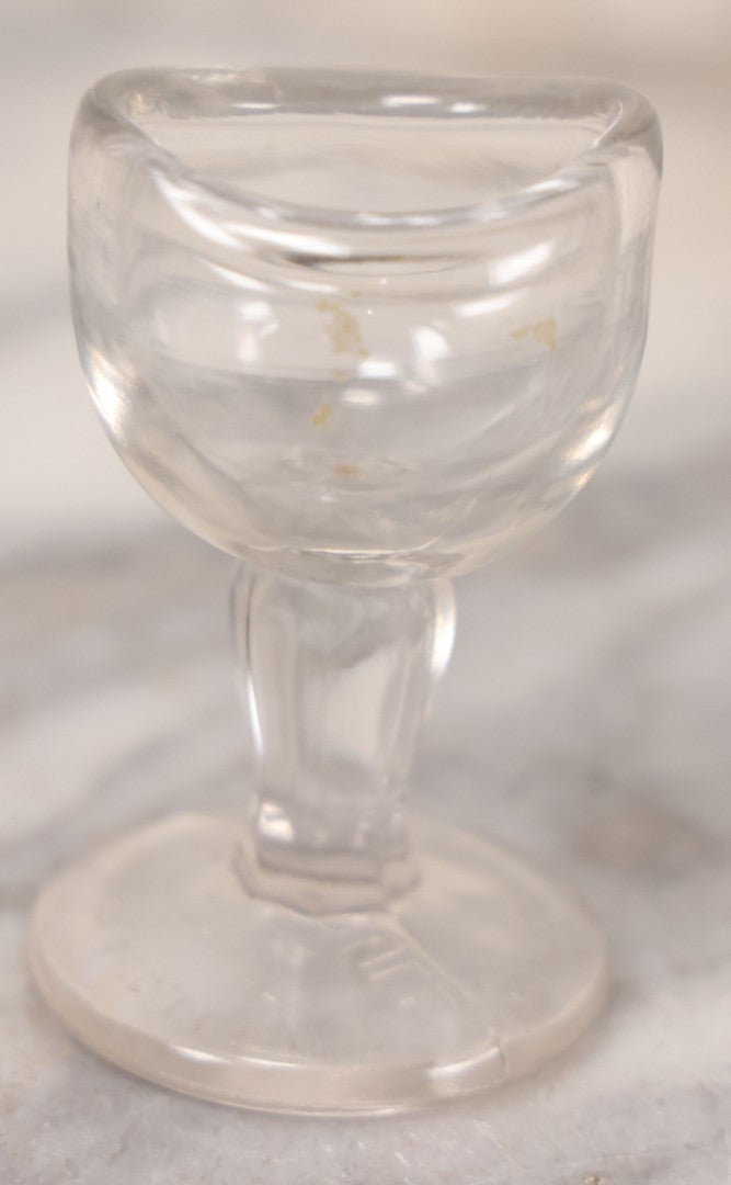 Lot 078 - Grouping Of Eight Antique Apothecary Items Including Amber Bottle With "G.C. Oval" Label, Balsam Bottle, Hall & Lyon Co. Pill Box, Carter's Laxative Vial, Wheeler Pharmacist Vial, Sharon, M.A., Glycerine Jelly Bottle, & John Bull Eye Wash Cup