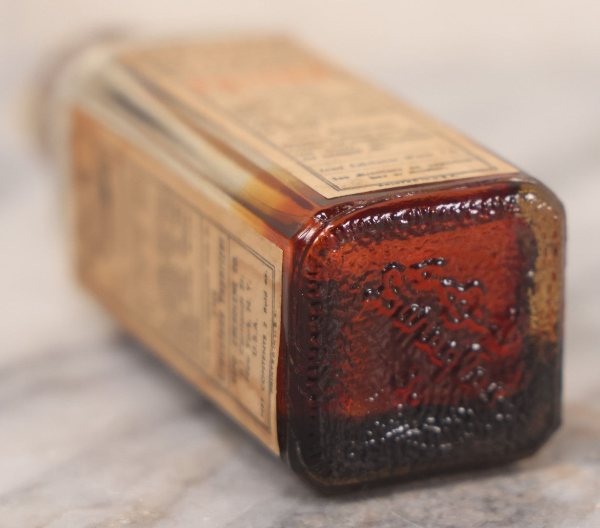 Lot 082 - Antique Vapo-Cresolene Lot Including Two Brass Vaporizers With Lamps (One Complete, One Incomplete) And Poison Bottle With Studded Poison Ribs And Paper Label, Vapo-Cresolene Co., New York, NY