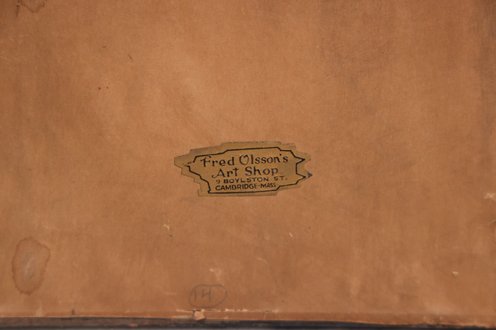 Lot 098 - Antique Circle Photo Of Man In Formal Riding Dress On Horse With Artist Signature "Ridi," In Frame, Fred Olsen's Art Shop Sticker On Verso, Cambridge, Mass, 8-3/8" x 9-5/8"