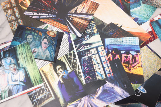 Lot 099 - Grouping Of 50+ Vintage Kodak Snapshot Photographs And Clippings From Art Books Of Works By Michael Ramseur, Pastel Artist, Including Depictions Of Danvers, Mass Abandoned Lunatic Hospital And The M.B.T.A.