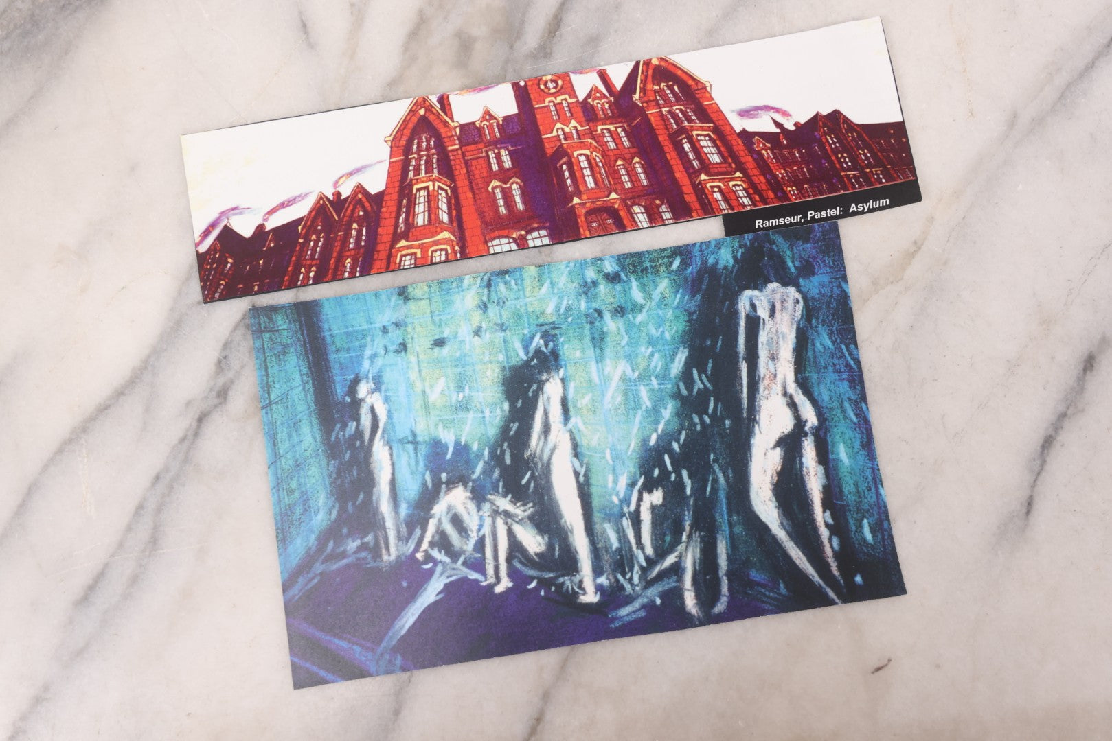 Lot 099 - Grouping Of 50+ Vintage Kodak Snapshot Photographs And Clippings From Art Books Of Works By Michael Ramseur, Pastel Artist, Including Depictions Of Danvers, Mass Abandoned Lunatic Hospital And The M.B.T.A.