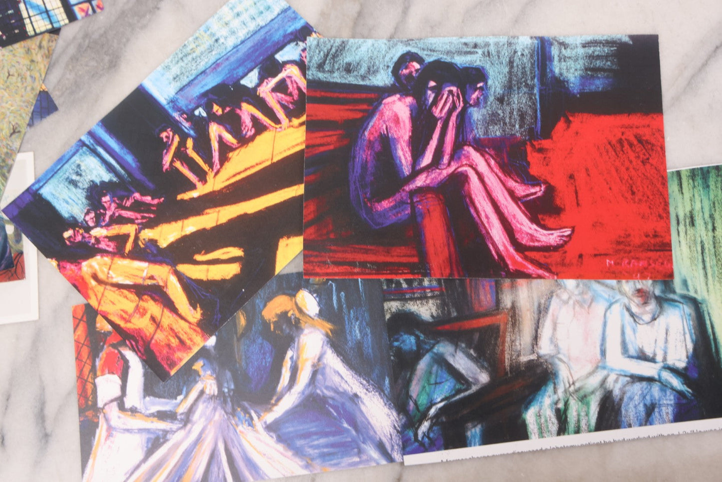 Lot 099 - Grouping Of 50+ Vintage Kodak Snapshot Photographs And Clippings From Art Books Of Works By Michael Ramseur, Pastel Artist, Including Depictions Of Danvers, Mass Abandoned Lunatic Hospital And The M.B.T.A.