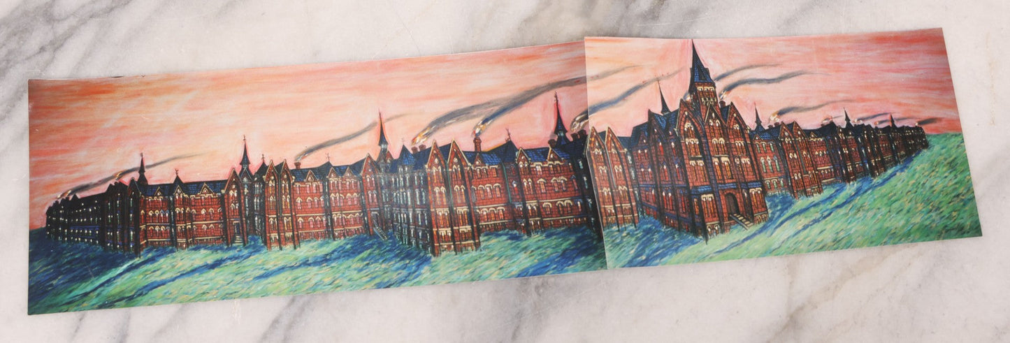 Lot 099 - Grouping Of 50+ Vintage Kodak Snapshot Photographs And Clippings From Art Books Of Works By Michael Ramseur, Pastel Artist, Including Depictions Of Danvers, Mass Abandoned Lunatic Hospital And The M.B.T.A.