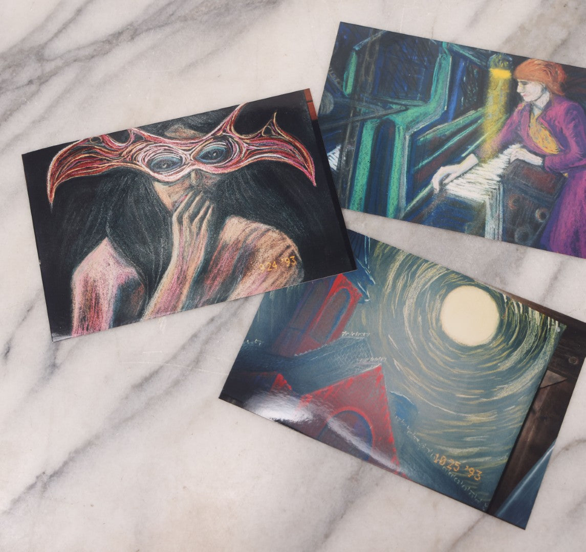 Lot 099 - Grouping Of 50+ Vintage Kodak Snapshot Photographs And Clippings From Art Books Of Works By Michael Ramseur, Pastel Artist, Including Depictions Of Danvers, Mass Abandoned Lunatic Hospital And The M.B.T.A.