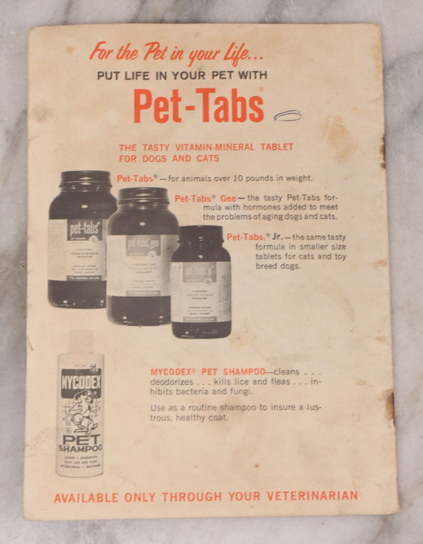 Lot 110 - "How To Live With A Neurotic Dog" Antique Illustrated Advertising Story Booklet Adapted From The Book By Stephen Baker, Cartoons By Eric Gurney, Advertising For Pet-Tabs And Mycodex Pet Shampoo, "Compliments Of The S.E. Massengill Company"