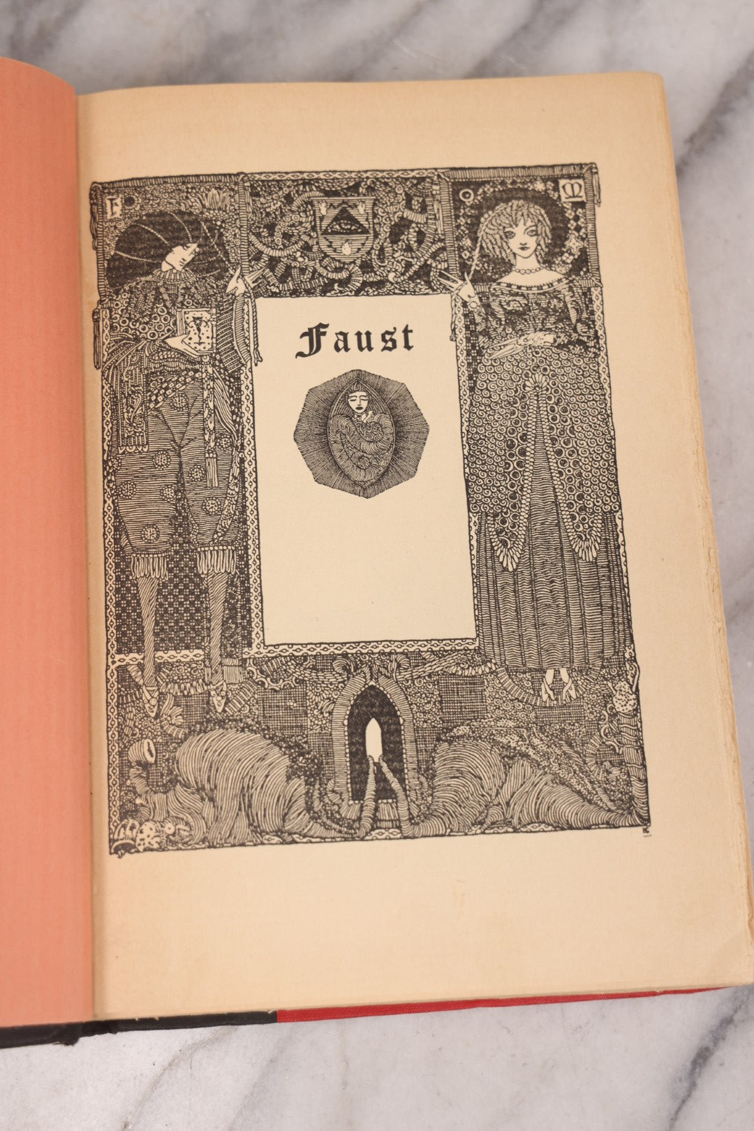Lot 113 - "Faust" Vintage Book By Johann Wolfgang Goethe, Translated By Bayard Taylor, Illustrated By Harry Clarke, Published By Illustrated Editions Company, New York, Circa 1930s