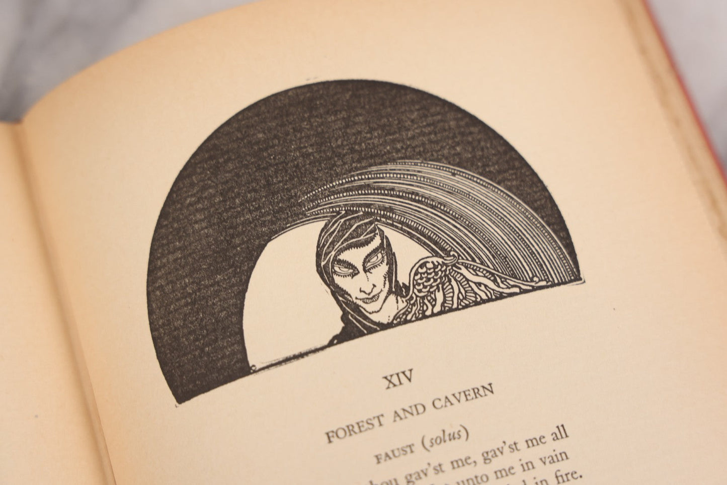 Lot 113 - "Faust" Vintage Book By Johann Wolfgang Goethe, Translated By Bayard Taylor, Illustrated By Harry Clarke, Published By Illustrated Editions Company, New York, Circa 1930s