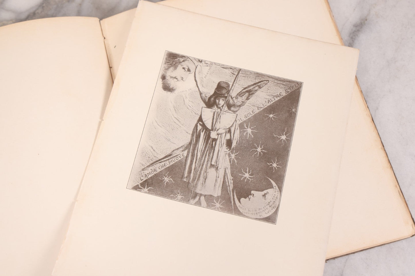 Lot 114 - "The New Life Of Dante Alighieri" Antique Book Translated And Pictured By Dante Gabriel Rossetti, Gilded Embossed Cover, Published By R.H. Russell, New York, 1901