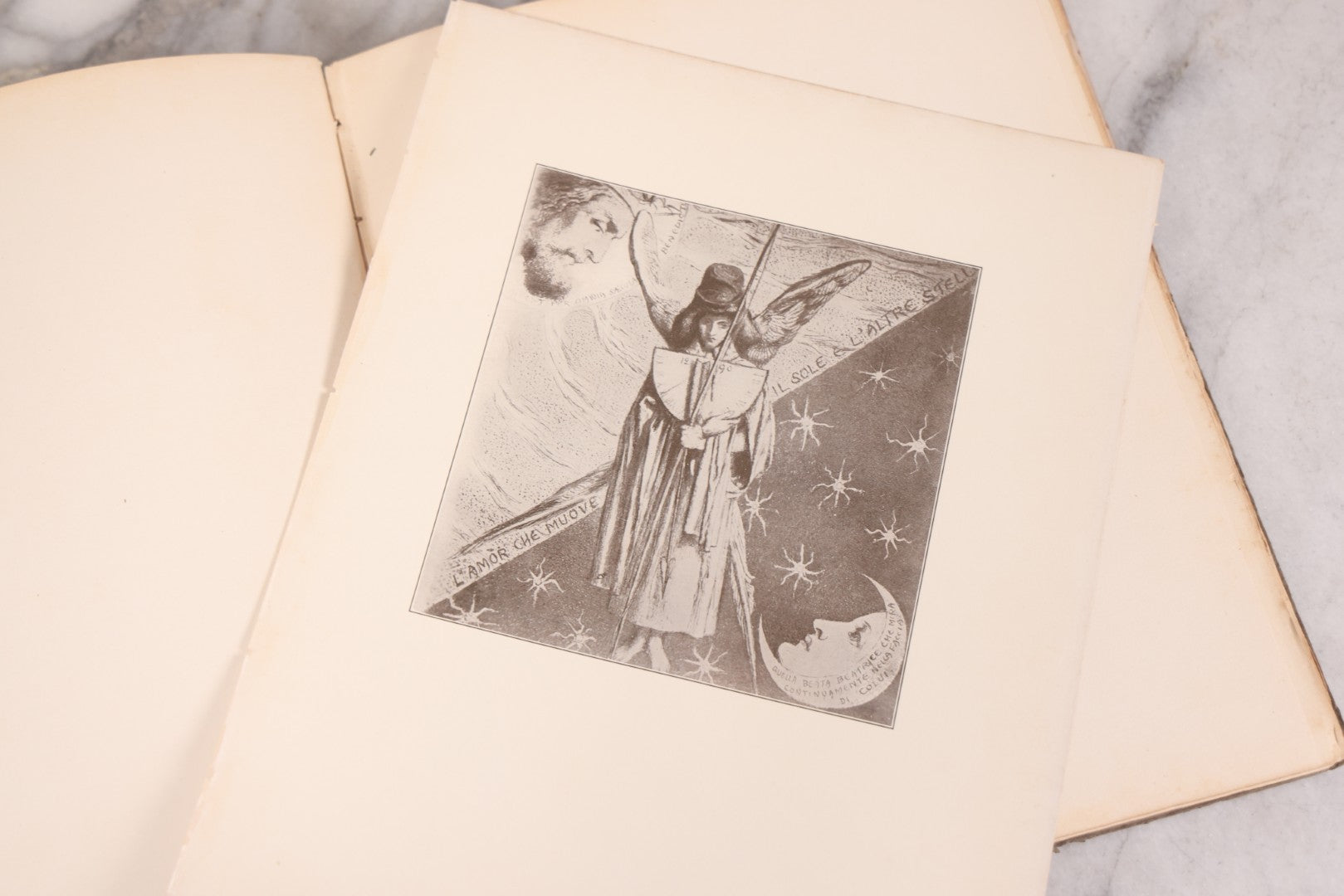 Lot 114 - "The New Life Of Dante Alighieri" Antique Book Translated And Pictured By Dante Gabriel Rossetti, Gilded Embossed Cover, Published By R.H. Russell, New York, 1901