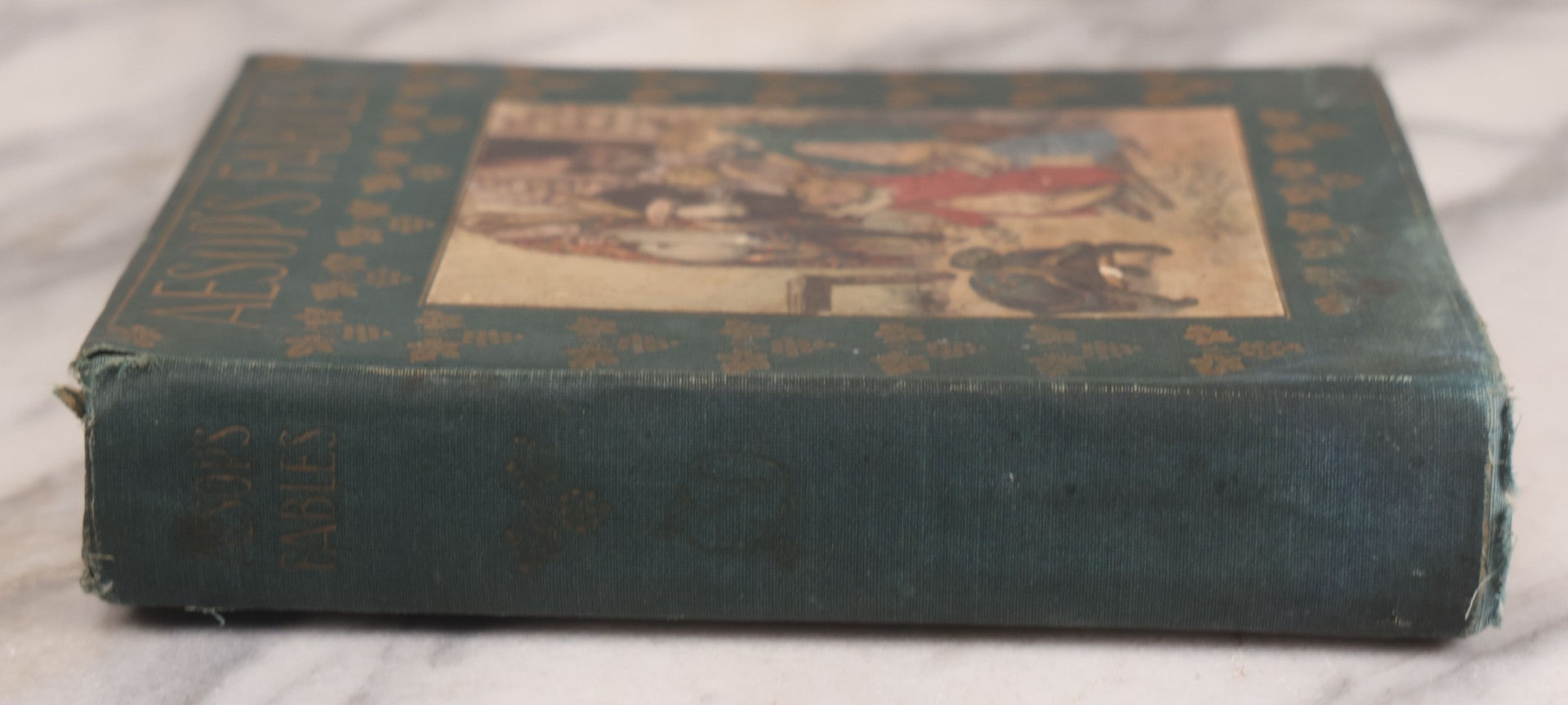Lot 117 - "Aesop's Fables" Antique Book With Introduction By Elizabeth Luther Cary, Illustrated By J.M. Condé, Lithographed Cover, Published By The Platt & Peck Co., New York, Copyright 1913, Note Water Damage.