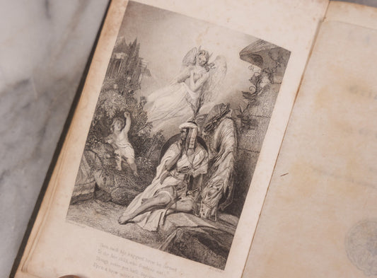 Lot 119 - "Lalla Rookh: An Oriental Romance" Antique Book By Thomas Moore, New Edition With Frontispiece, Pen And Ink Drawing By Previous Owner Dated 1864, Published By C.S. Francis & Co., New York And Boston, 1847