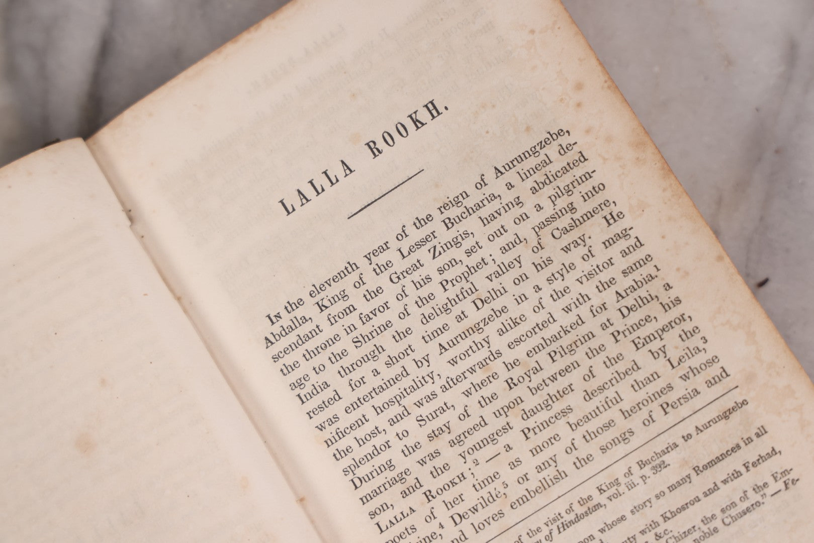 Lot 119 - "Lalla Rookh: An Oriental Romance" Antique Book By Thomas Moore, New Edition With Frontispiece, Pen And Ink Drawing By Previous Owner Dated 1864, Published By C.S. Francis & Co., New York And Boston, 1847