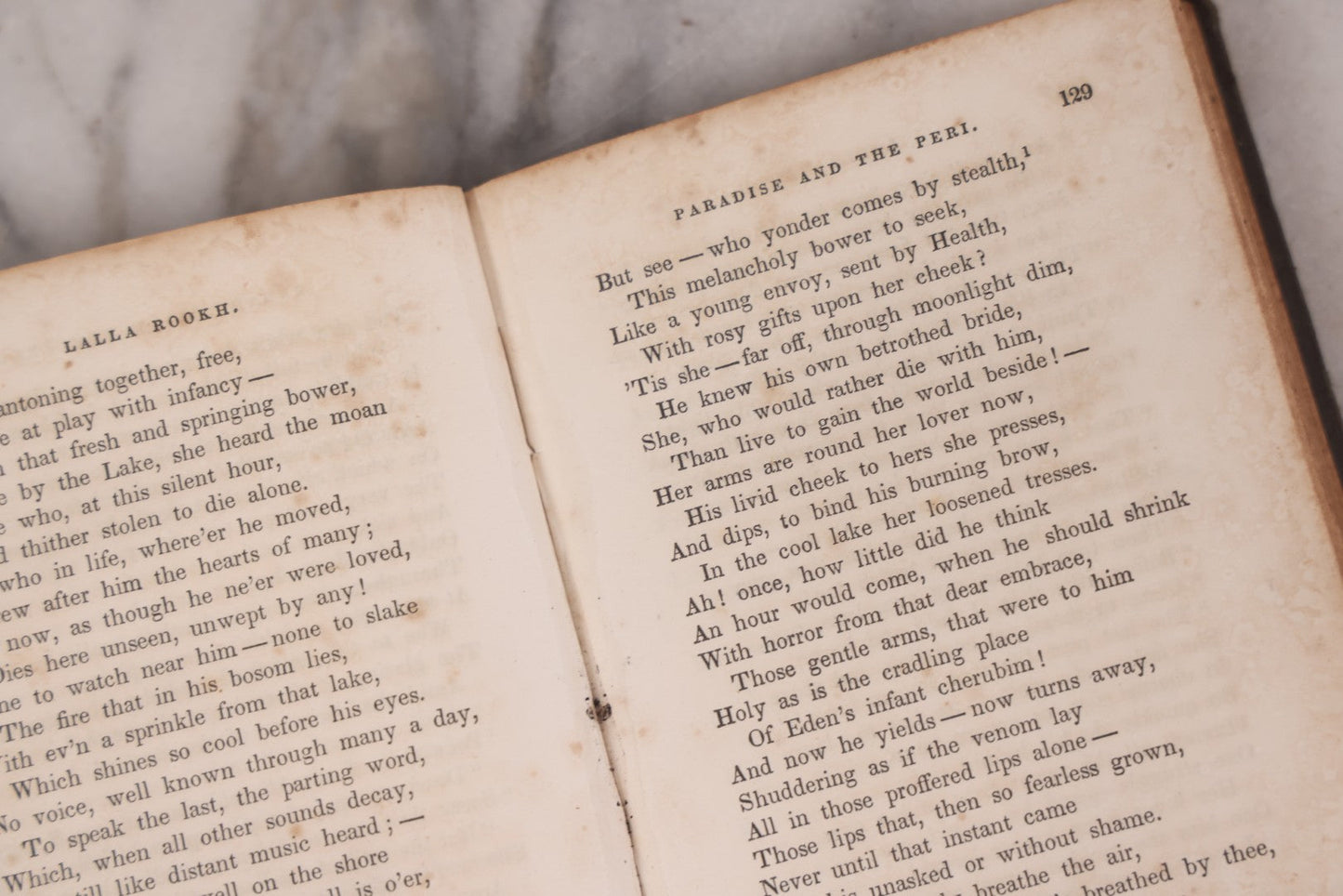 Lot 119 - "Lalla Rookh: An Oriental Romance" Antique Book By Thomas Moore, New Edition With Frontispiece, Pen And Ink Drawing By Previous Owner Dated 1864, Published By C.S. Francis & Co., New York And Boston, 1847