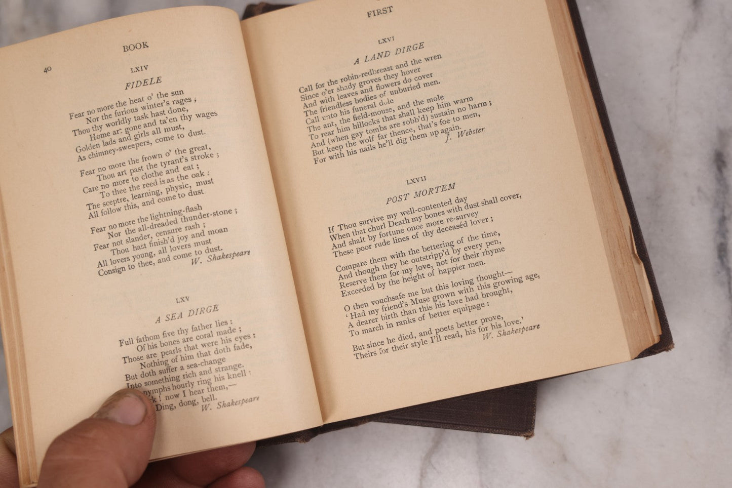 Lot 123 - Pair Of Vintage Books Including "Selections From American Poetry" With Works By Poe, Longfellow, Lowell, And Whittier, 1927, And "Palgrave's Golden Treasury" By Francis T. Palgrave, 1925, "Macmillan Pocket Classics," The Macmillan Company, N.Y.