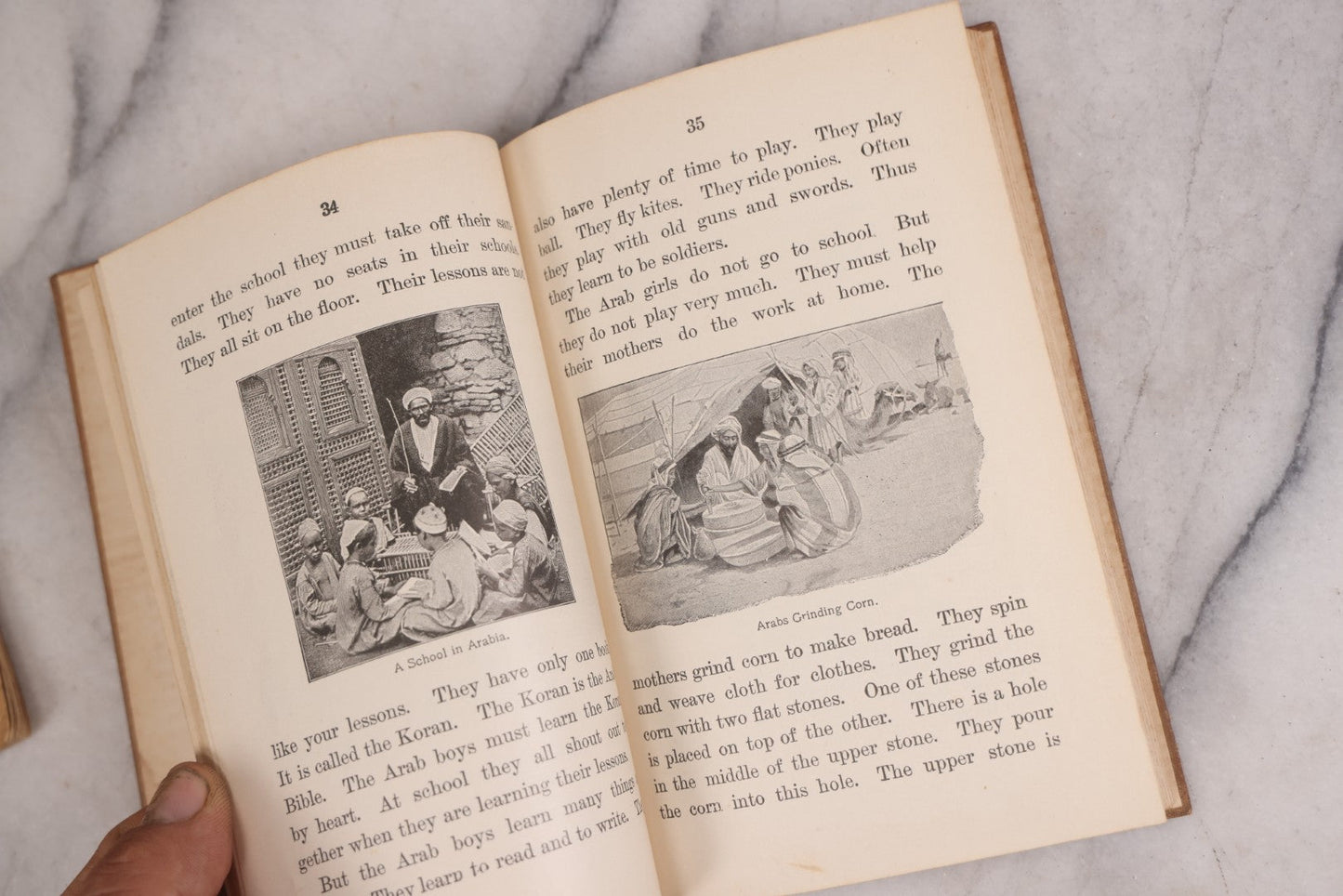 Lot 124 - Grouping Of Three Antique Books For Children: "Zweite Lesebuch" (Second Reader) German Language Instruction Book (1886), "Big People And Little People Of Other Lands" By Edward R. Shaw (1900), And "Forty Famous Stories" By H.A. Mertz (1936)