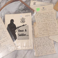 Lot 128 - Grouping Of Miscellaneous Vintage Military Ephemera Including Many Handwritten Domestic Letters From World War 2, "Once A Soldier" Booklet, Other Miscellaneous Scraps, 5+ Pieces Total
