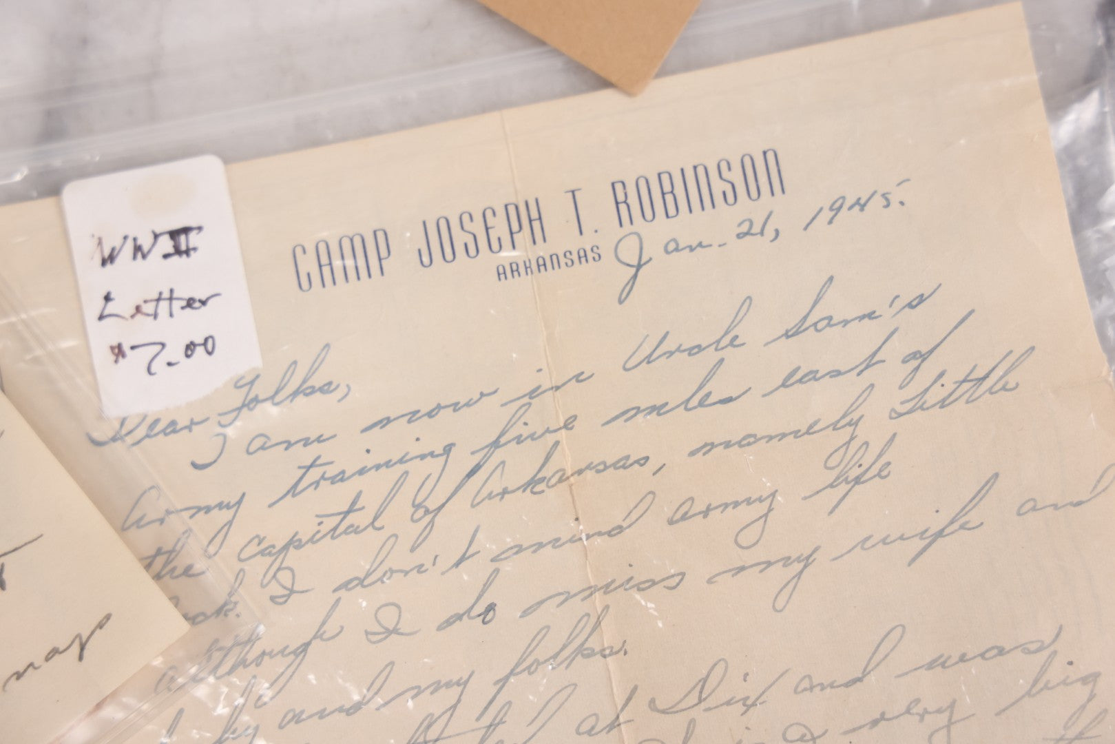 Lot 128 - Grouping Of Miscellaneous Vintage Military Ephemera Including Many Handwritten Domestic Letters From World War 2, "Once A Soldier" Booklet, Other Miscellaneous Scraps, 5+ Pieces Total