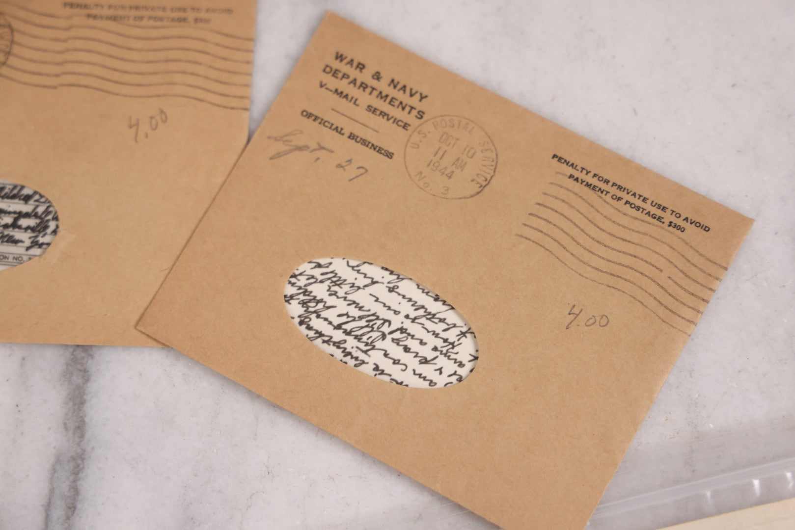 Lot 128 - Grouping Of Miscellaneous Vintage Military Ephemera Including Many Handwritten Domestic Letters From World War 2, "Once A Soldier" Booklet, Other Miscellaneous Scraps, 5+ Pieces Total