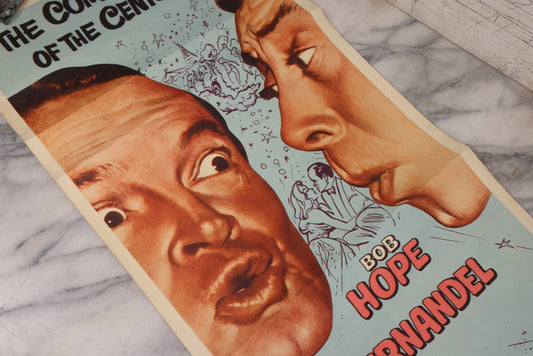 Lot 131 - Vintage Rolled Poster For Paris Holiday (1957), Starring Bob Hope, Fernandel, Anita Ekberg, And Martha Hyer, United Artists Corporation, 14" x 36"
