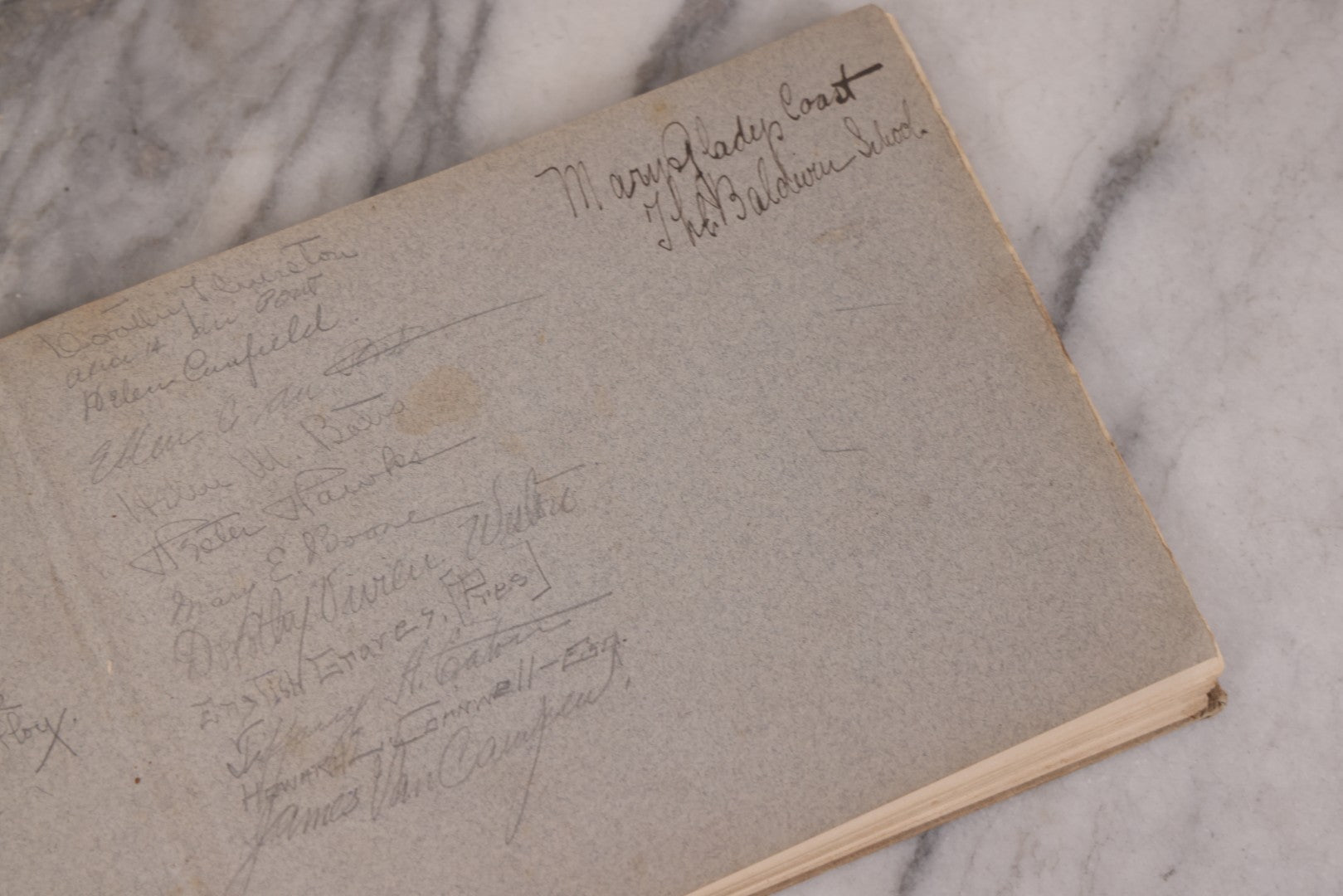 Lot 132 - Antique Baldwin Academy Yearbook, Volume IV, 1907–1908, The Baldwin School, Bryn Mawr, Pennsylvania, With Signatures From Students