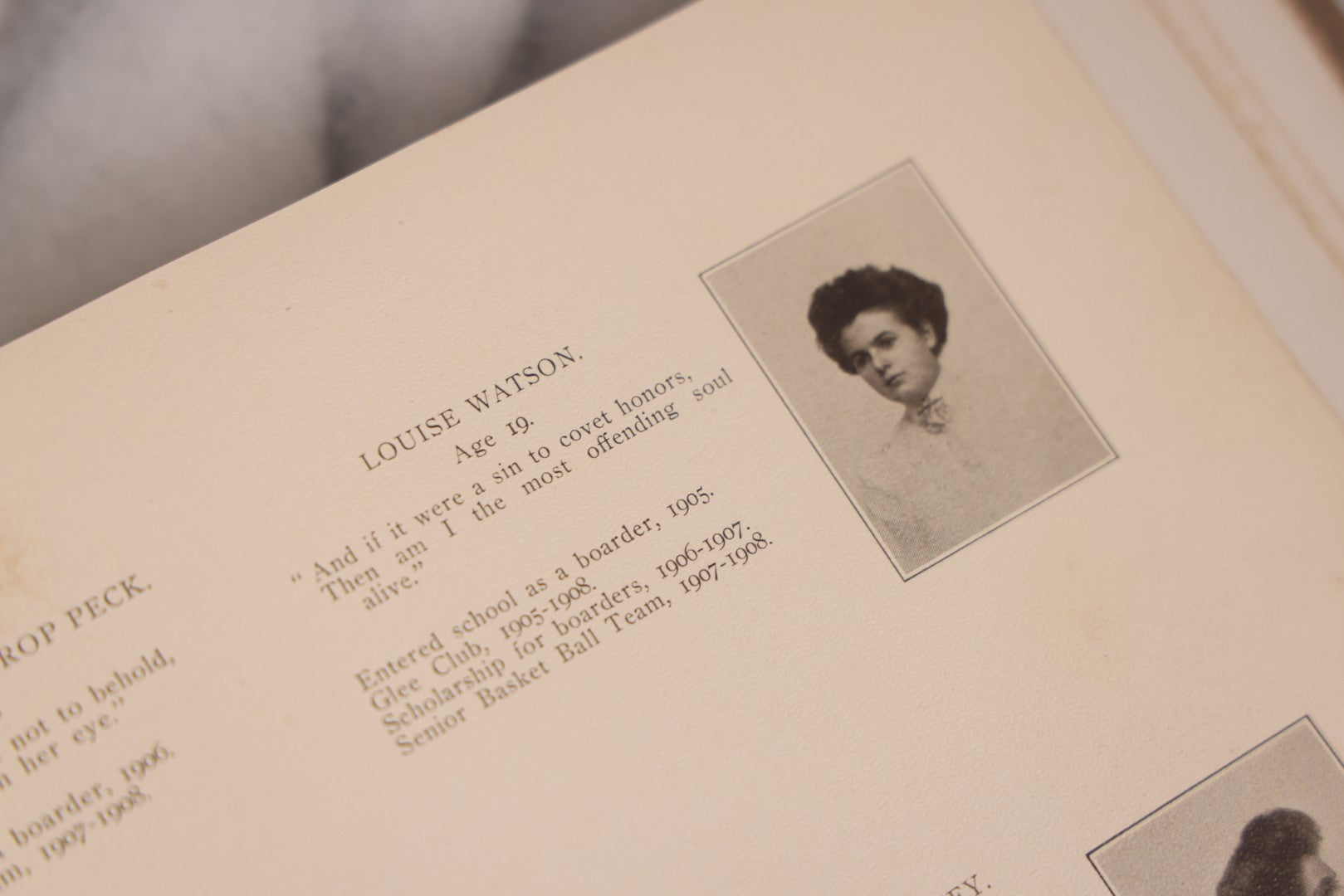 Lot 132 - Antique Baldwin Academy Yearbook, Volume IV, 1907–1908, The Baldwin School, Bryn Mawr, Pennsylvania, With Signatures From Students