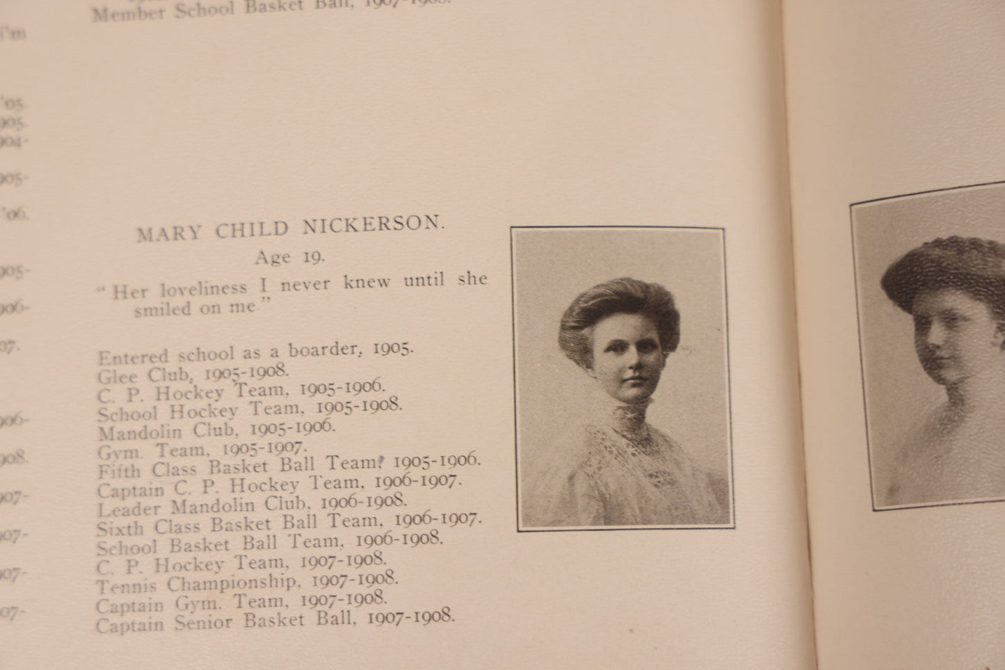 Lot 132 - Antique Baldwin Academy Yearbook, Volume IV, 1907–1908, The Baldwin School, Bryn Mawr, Pennsylvania, With Signatures From Students