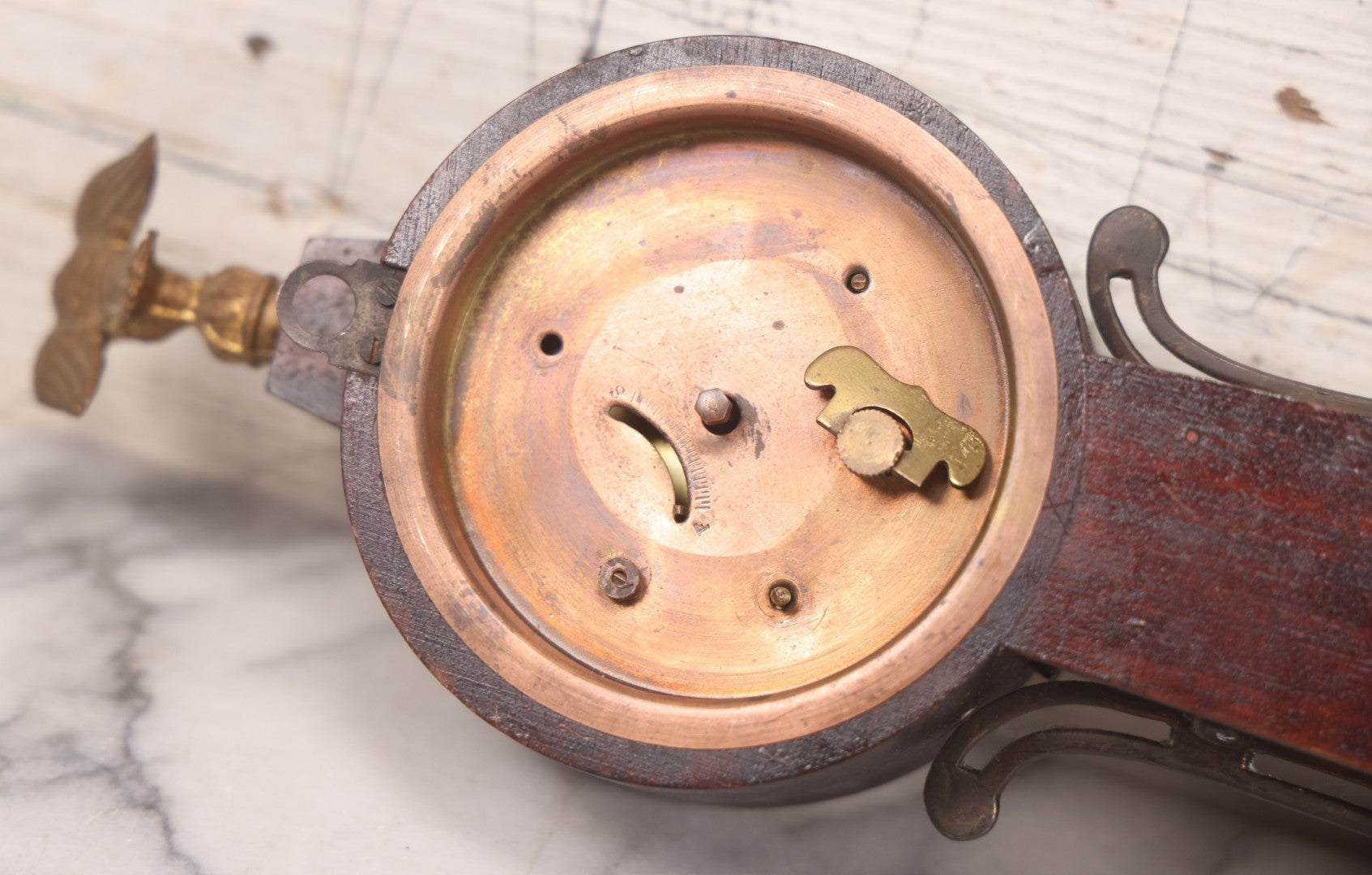 Lot 136 - Antique 8-Day Banjo Clock With Eagle Finial And Painted Floral Glass Panels, New Haven Clock Co., U.S.A., Note Not Working, Wear