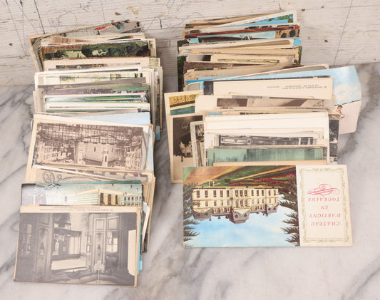 Lot 137 - Massive Mixed Vintage Postcard Discovery Lot, 7 Pounds 14 Ounces, Foreign And Domestic, Assorted Subjects Including Travel, Landmarks, Fine Art, And Historical