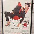 Lot 139 - Vintage Clipped Magazine Pin-Up Advertisement For Lucky Strike Cigarettes, "Rita's Going Steady," The American Tobacco Company, In Modern Frame