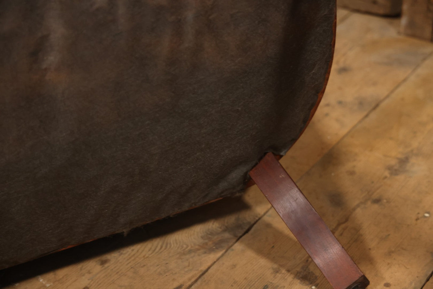 Antique Victorian Carved Walnut Settee With Tufted Blue Upholstery And Casters