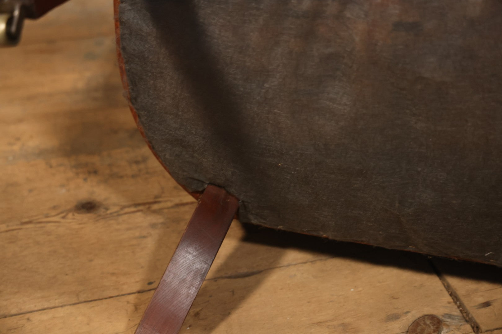 Antique Victorian Carved Walnut Settee With Tufted Blue Upholstery And Casters