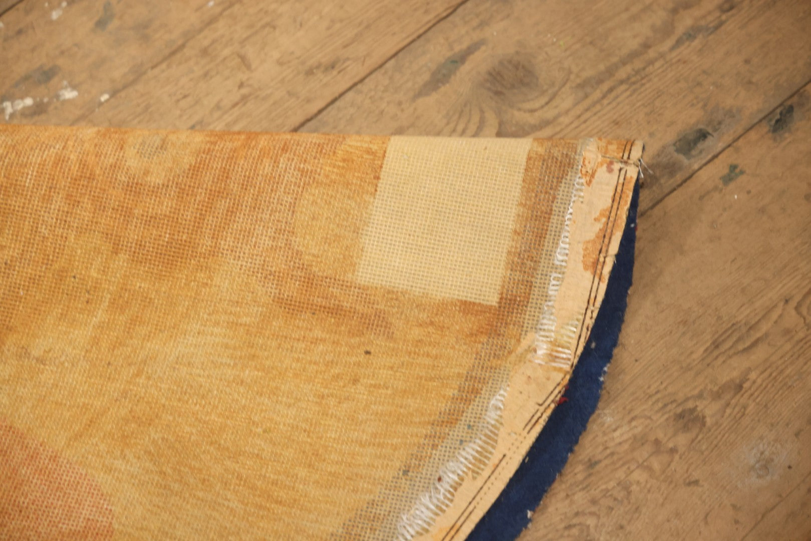 Vintage Buster Brown Round Shoe Store Advertising Rug With Character And Tige Dog Graphic, 52-1/2" X 53-1/2"