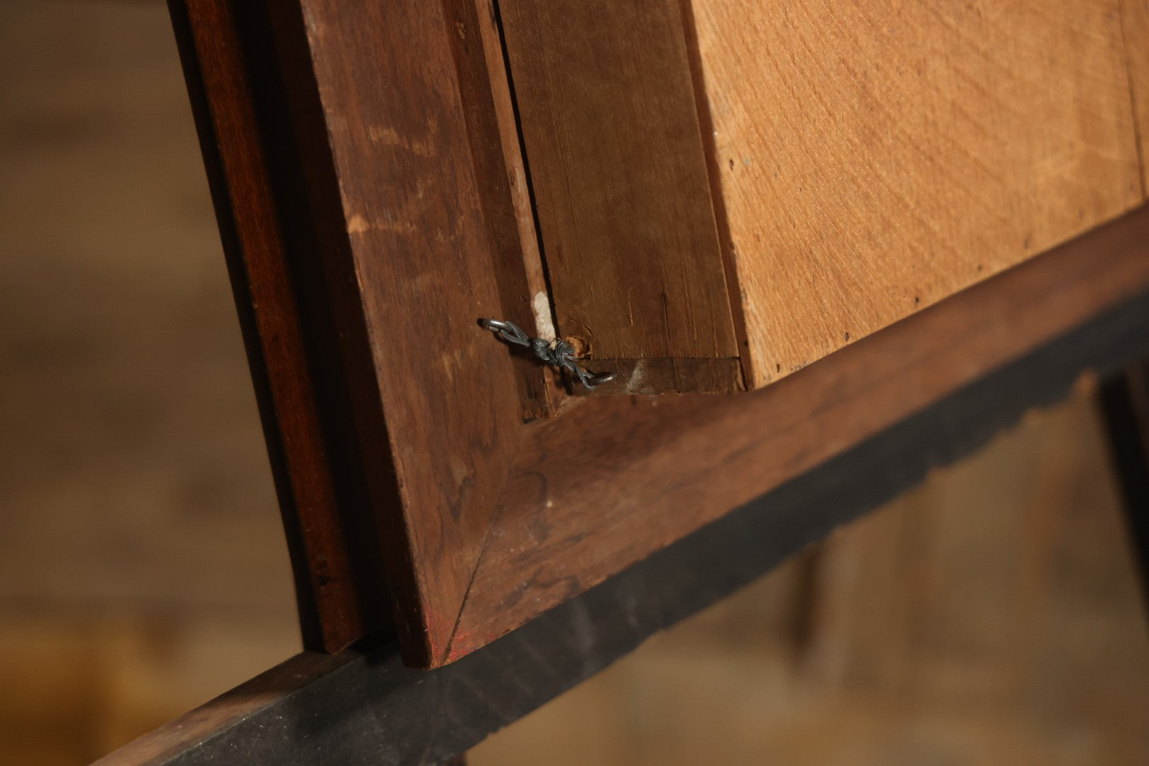 Early 20th Century Shadow Box Bridal Keepsake With Feather Flowers And Wedding Photograph, 23-7/8" X 23-7/8"