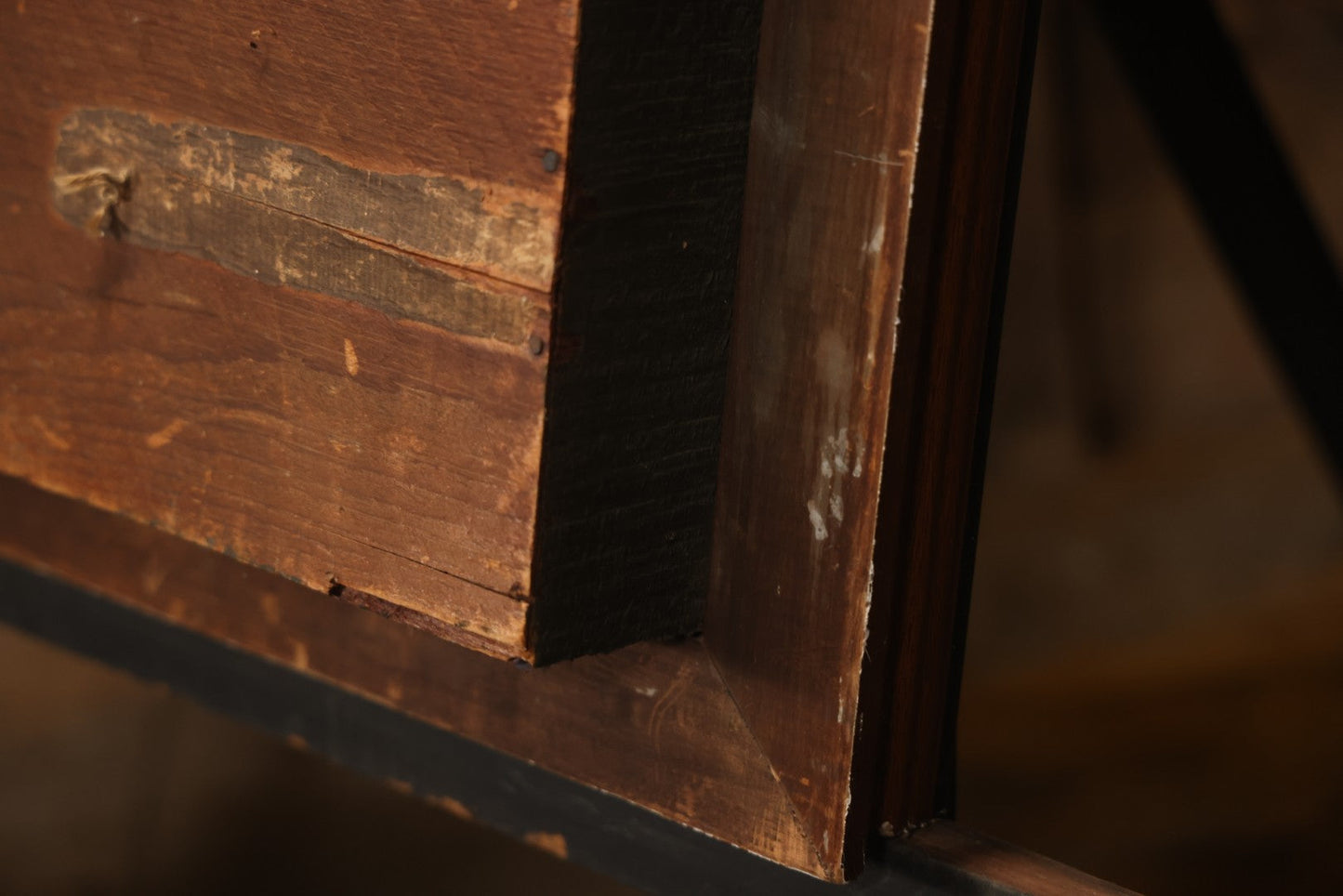 Early 20th Century Shadow Box With Wool Work Flower Horseshoe And Bouquet Arrangement, 24-5/8" X 28-3/8"