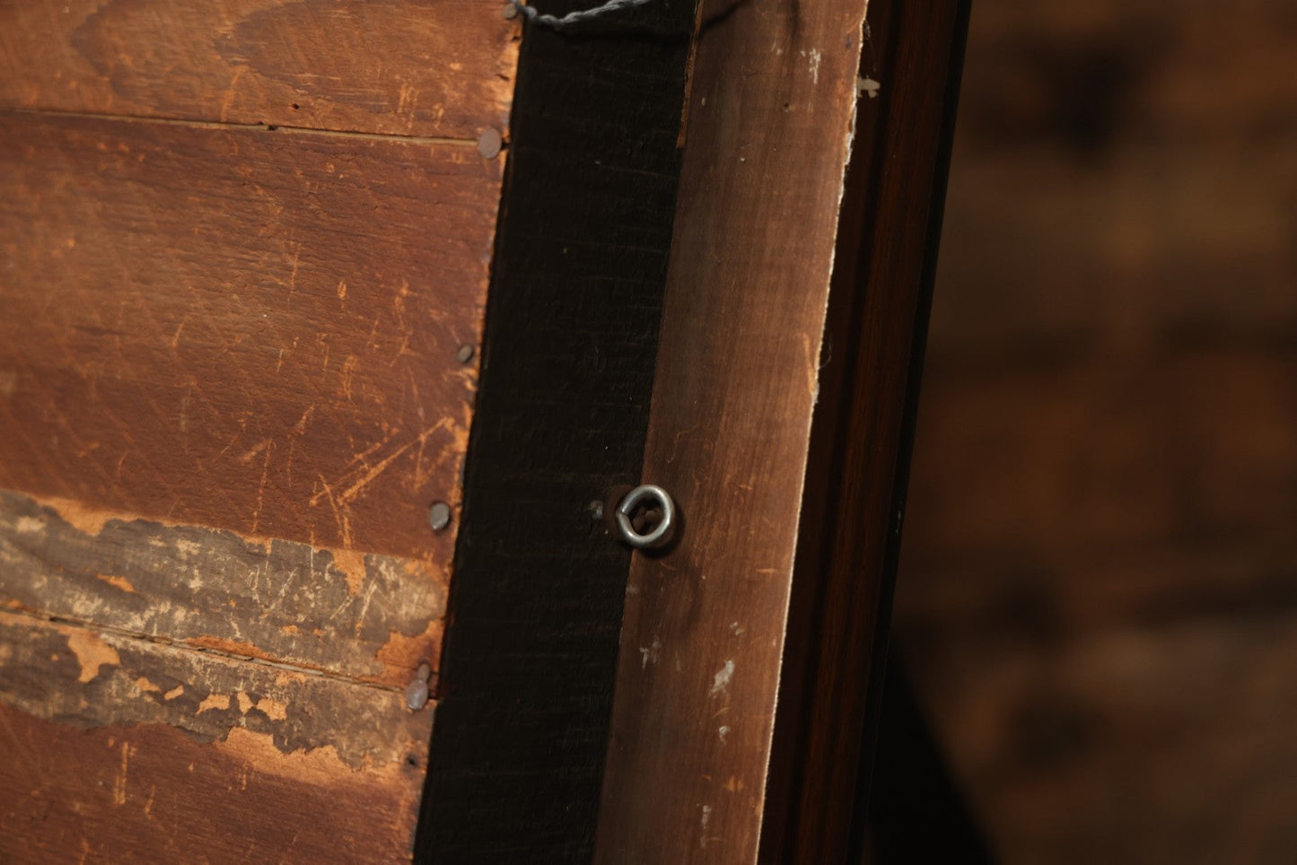 Early 20th Century Shadow Box With Wool Work Flower Horseshoe And Bouquet Arrangement, 24-5/8" X 28-3/8"