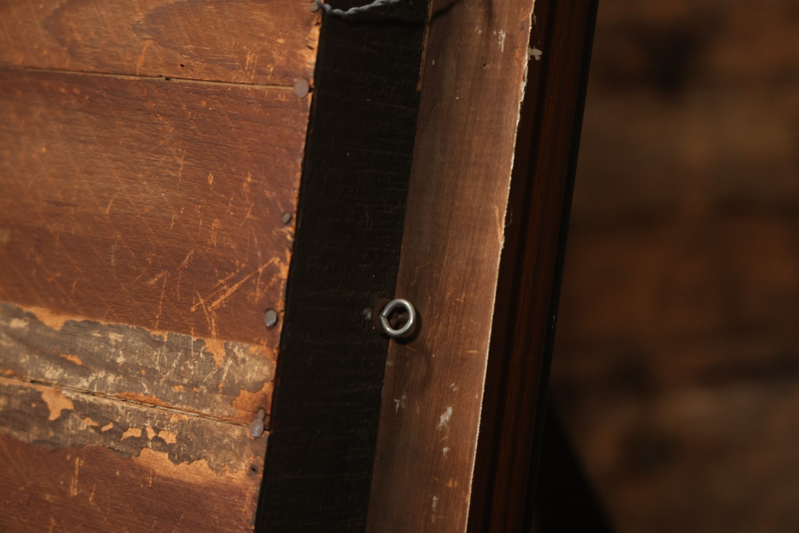 Early 20th Century Shadow Box With Wool Work Flower Horseshoe And Bouquet Arrangement, 24-5/8" X 28-3/8"